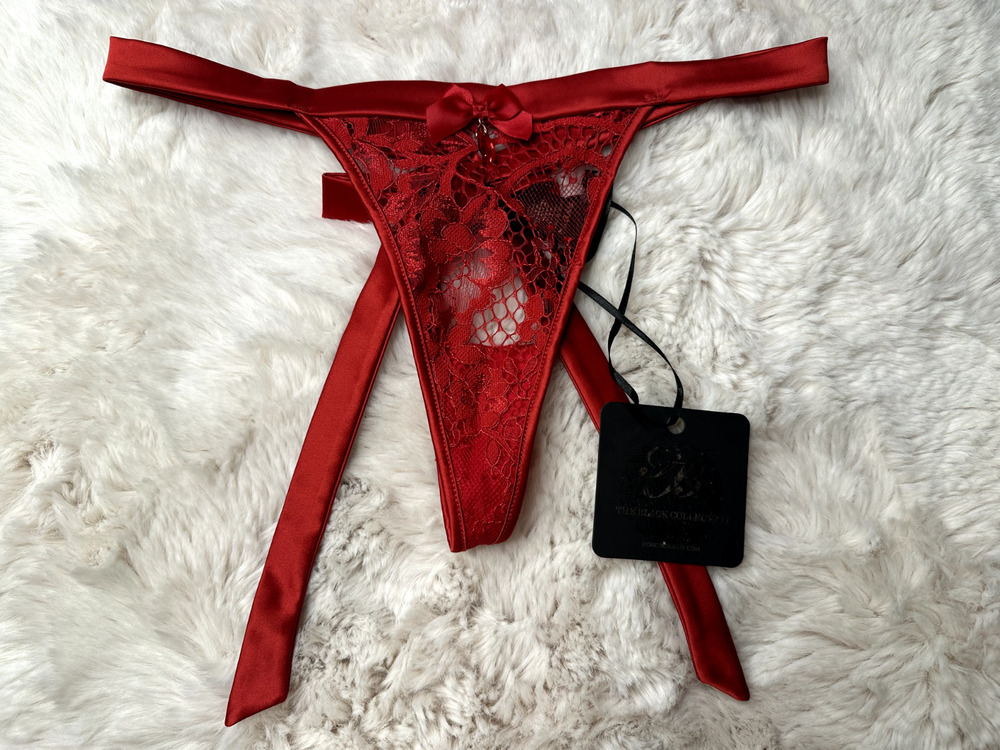 Honey Birdette MORGAN❤️ Red Lace Thong XS